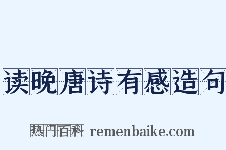 读晚唐诗有感造句是什么意思的图片